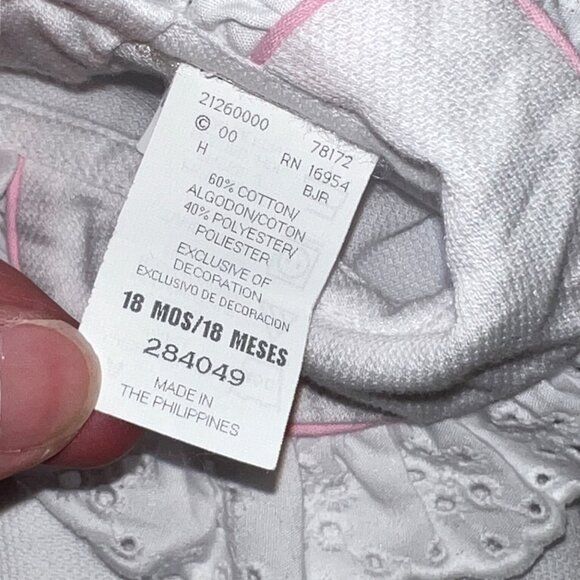 BT Kids Vintage Smocked Neck Spring Flower Dress 18 Months - Picture 4 of 4